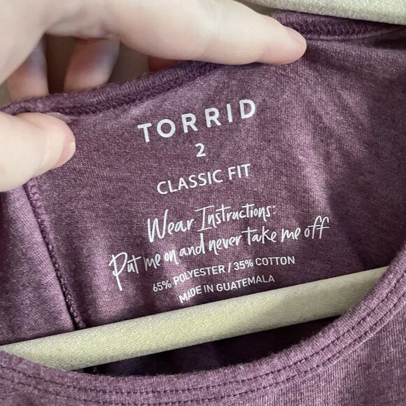 Torrid Wmn 2X Purple Dye Classic Fit Stay True To Who You Are Everyday Tank NWOT - Picture 6 of 9